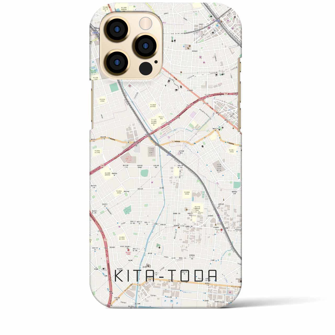 【北戸田(埼玉県)】地図柄iPhoneケース(バックカバータイプ)