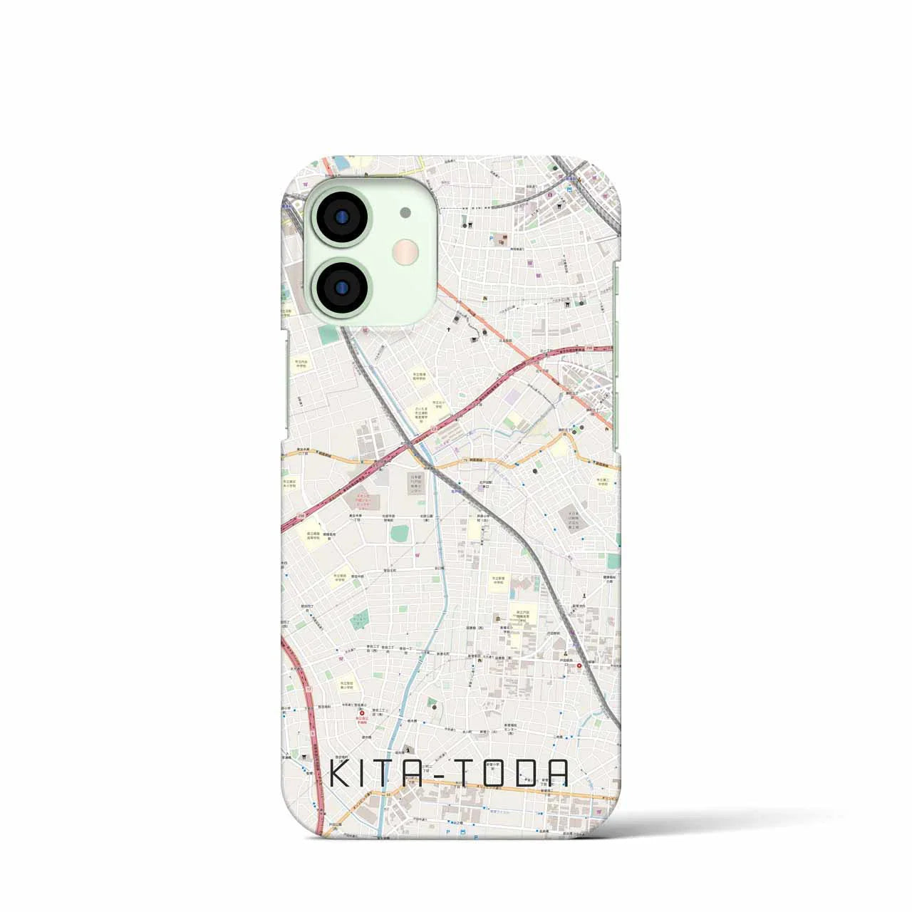 【北戸田(埼玉県)】地図柄iPhoneケース(バックカバータイプ)