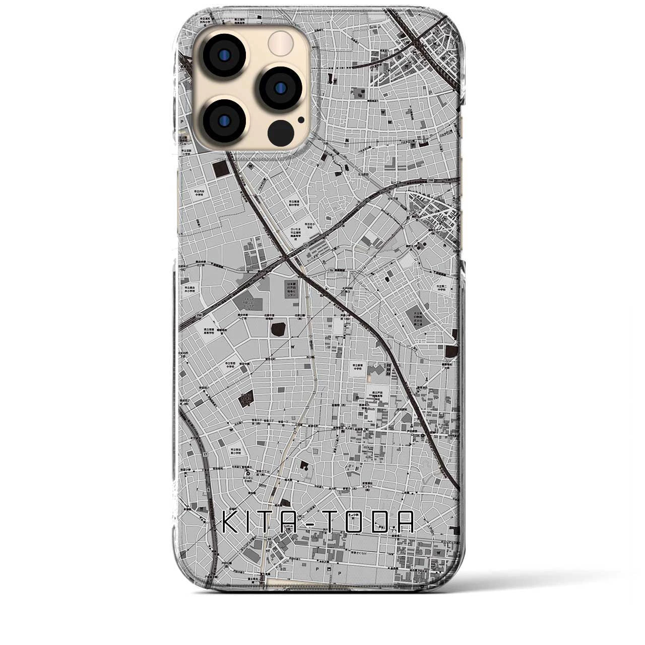 【北戸田(埼玉県)】地図柄iPhoneケース(クリアタイプ)