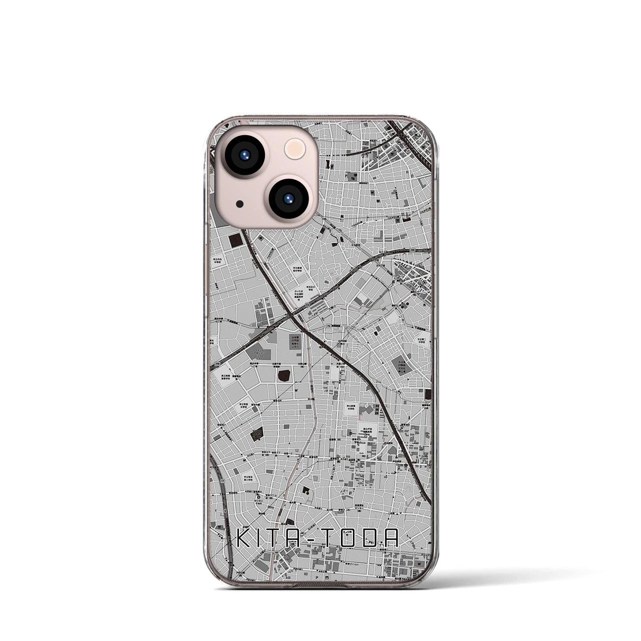 【北戸田(埼玉県)】地図柄iPhoneケース(クリアタイプ)