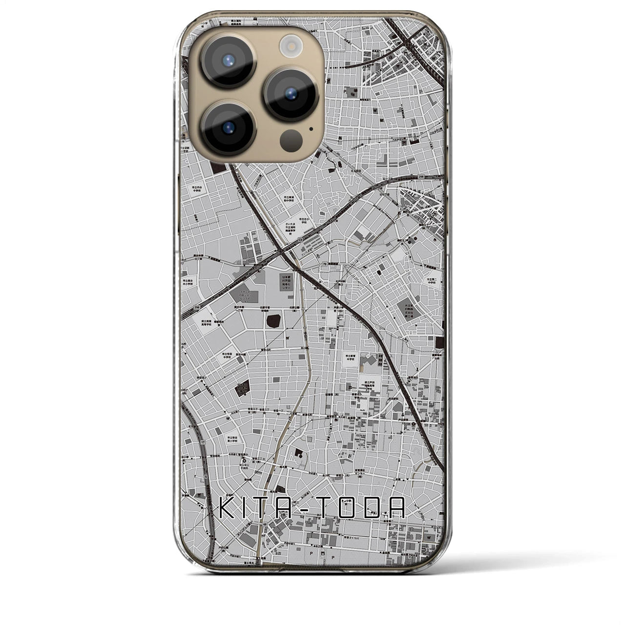 【北戸田(埼玉県)】地図柄iPhoneケース(クリアタイプ)