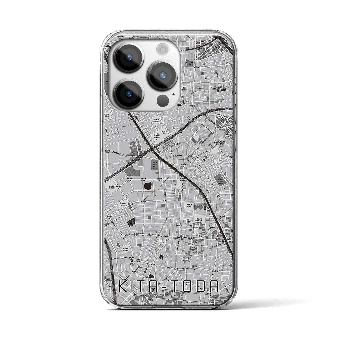 【北戸田(埼玉県)】地図柄iPhoneケース(クリアタイプ)