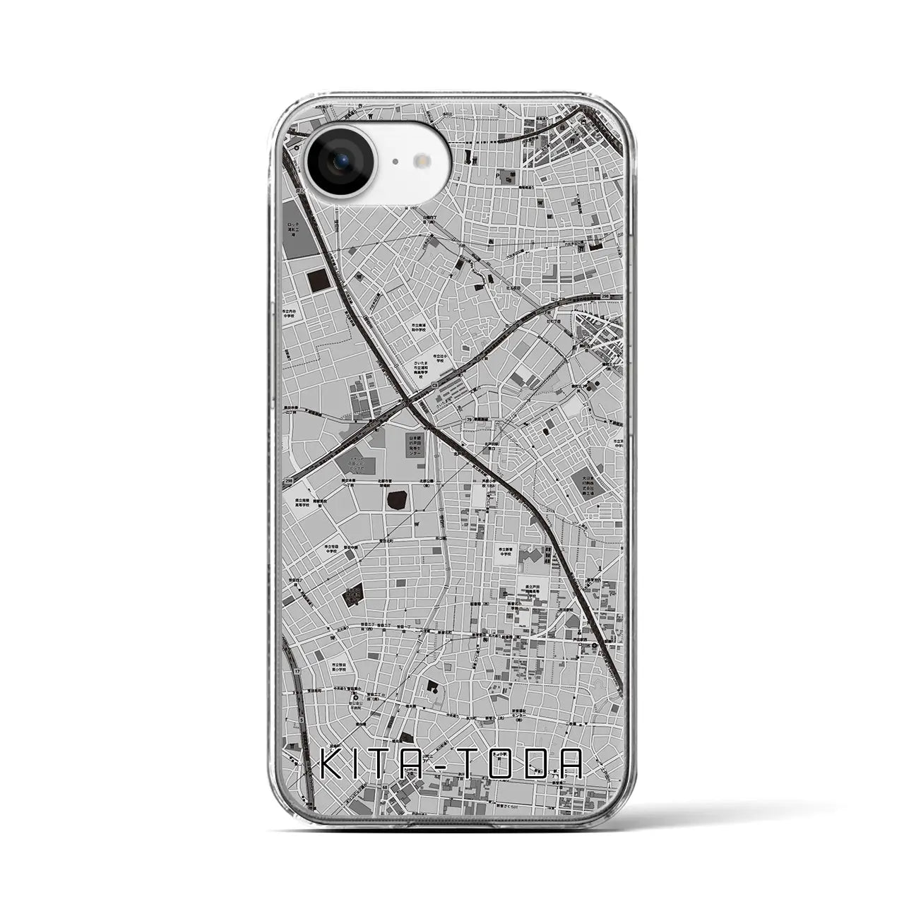 【北戸田(埼玉県)】地図柄iPhoneケース(クリアタイプ)