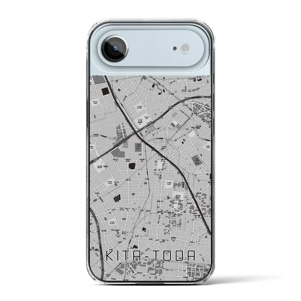 【北戸田(埼玉県)】地図柄iPhoneケース(クリアタイプ)