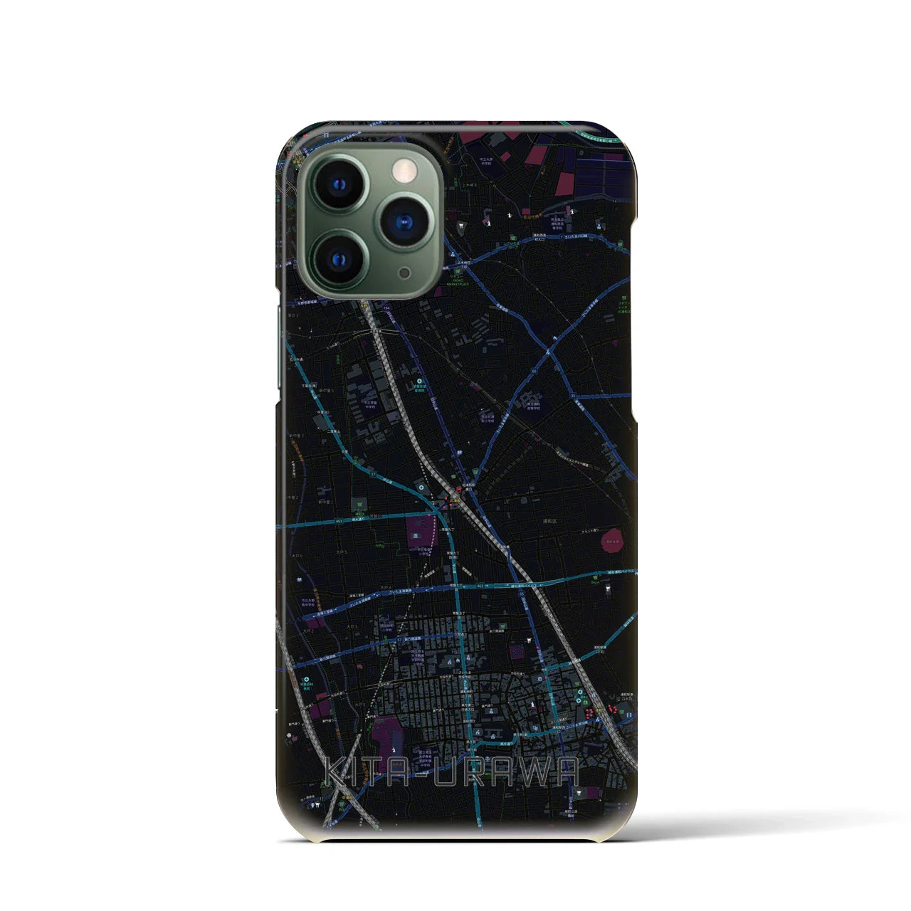 【北浦和(埼玉県)】地図柄iPhoneケース(バックカバータイプ)