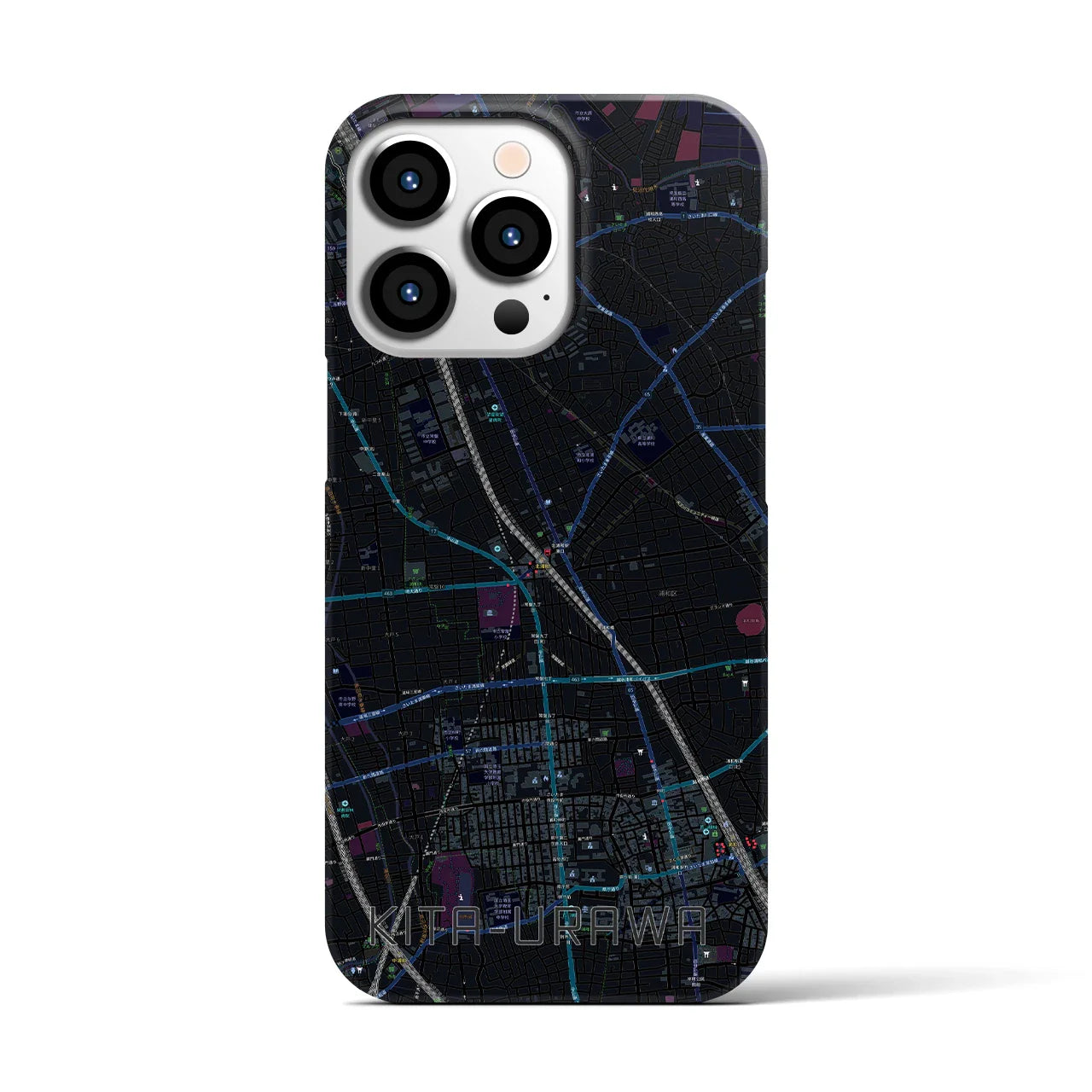 【北浦和(埼玉県)】地図柄iPhoneケース(バックカバータイプ)