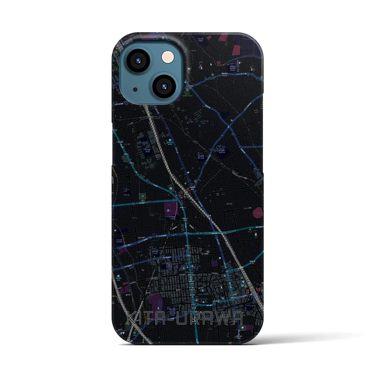 【北浦和(埼玉県)】地図柄iPhoneケース(バックカバータイプ)