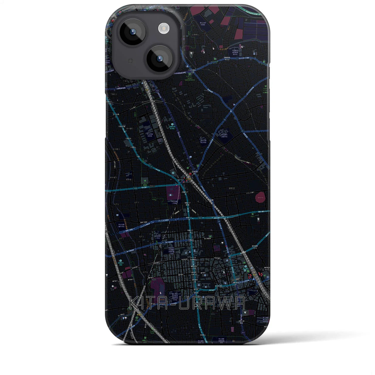 【北浦和(埼玉県)】地図柄iPhoneケース(バックカバータイプ)