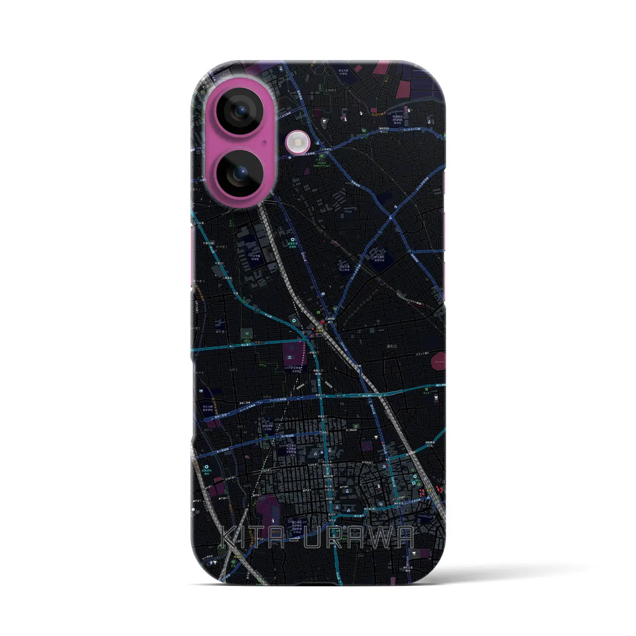 【北浦和(埼玉県)】地図柄iPhoneケース(バックカバータイプ)