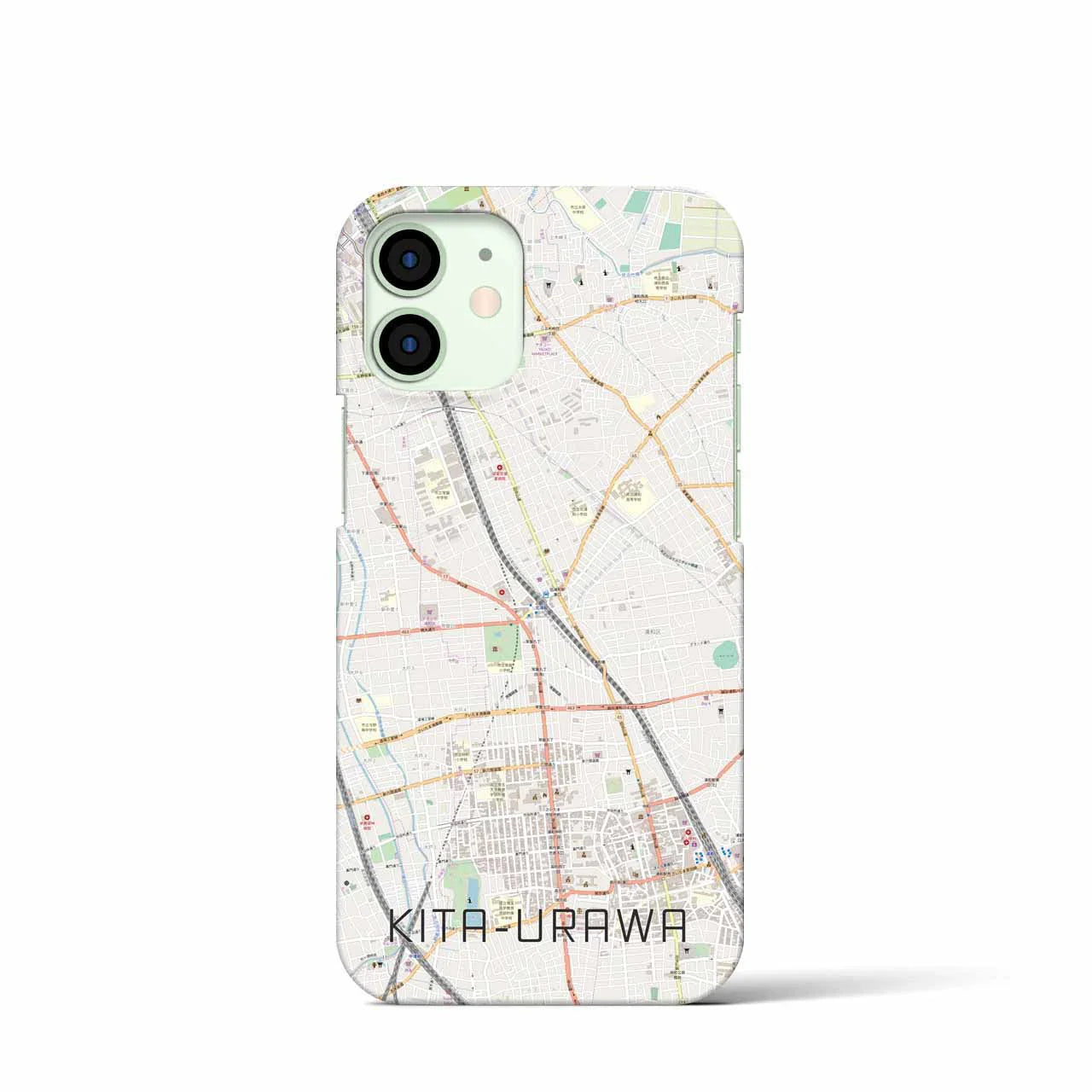 【北浦和(埼玉県)】地図柄iPhoneケース(バックカバータイプ)