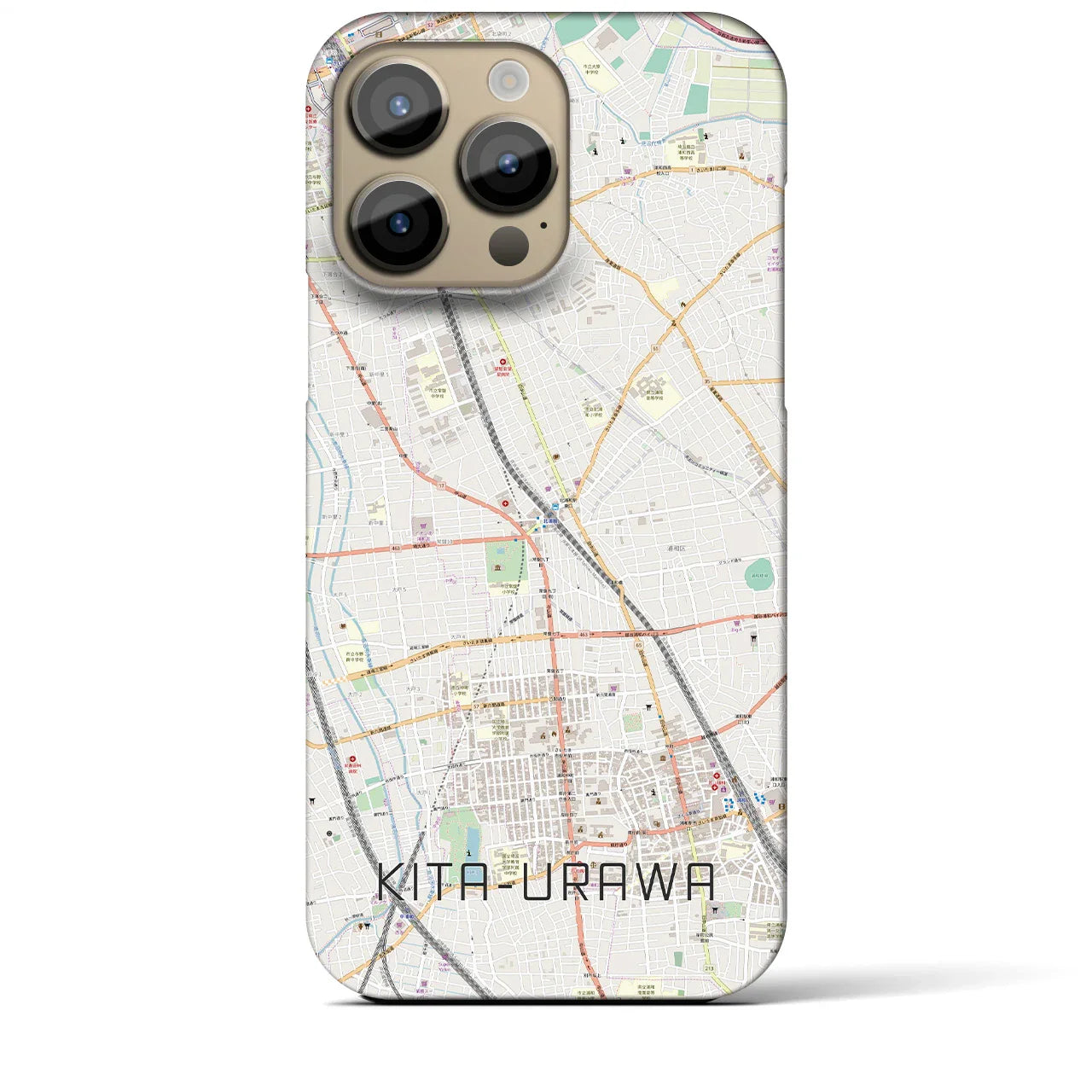 【北浦和(埼玉県)】地図柄iPhoneケース(バックカバータイプ)