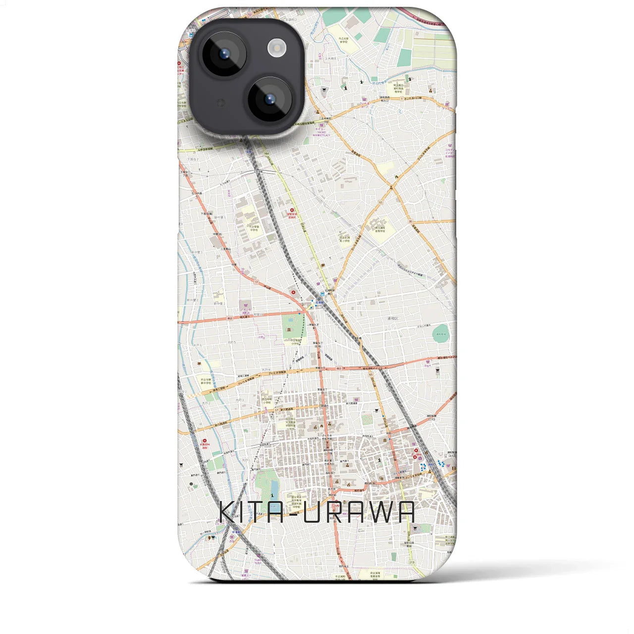 【北浦和(埼玉県)】地図柄iPhoneケース(バックカバータイプ)