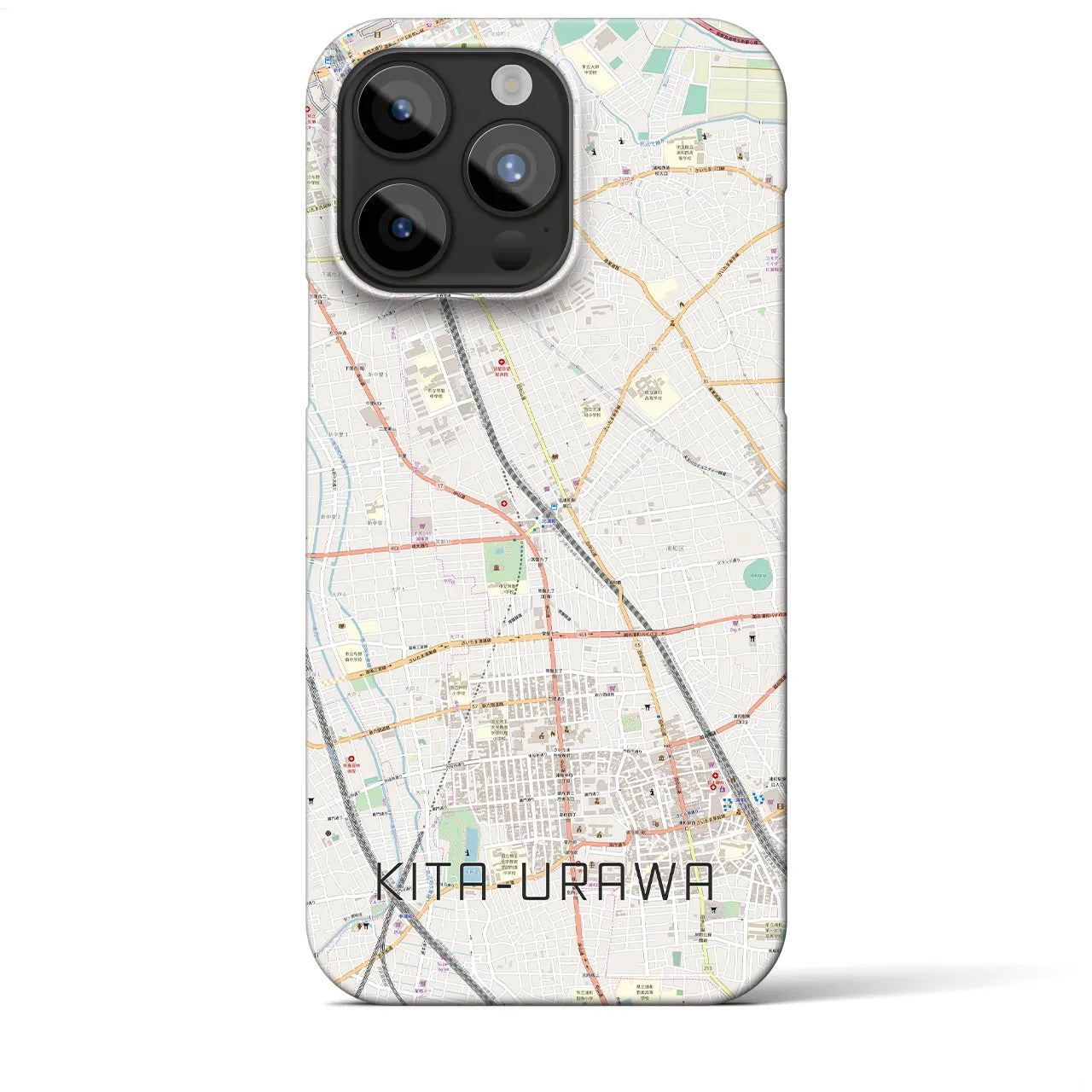 【北浦和(埼玉県)】地図柄iPhoneケース(バックカバータイプ)