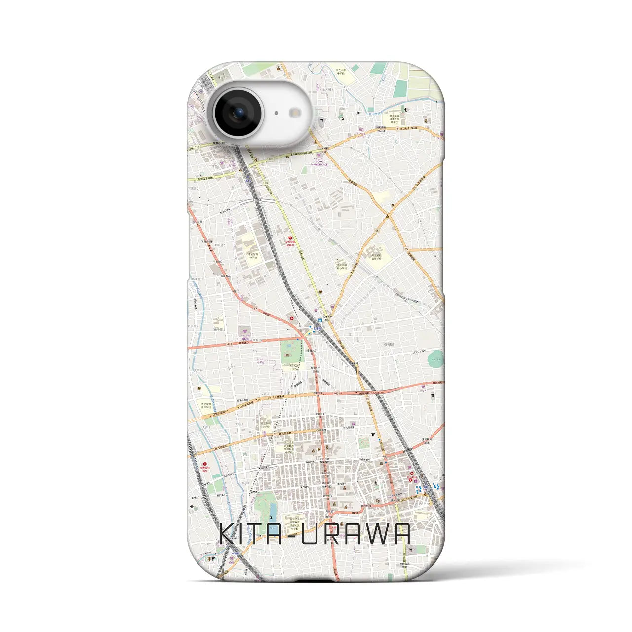 【北浦和(埼玉県)】地図柄iPhoneケース(バックカバータイプ)