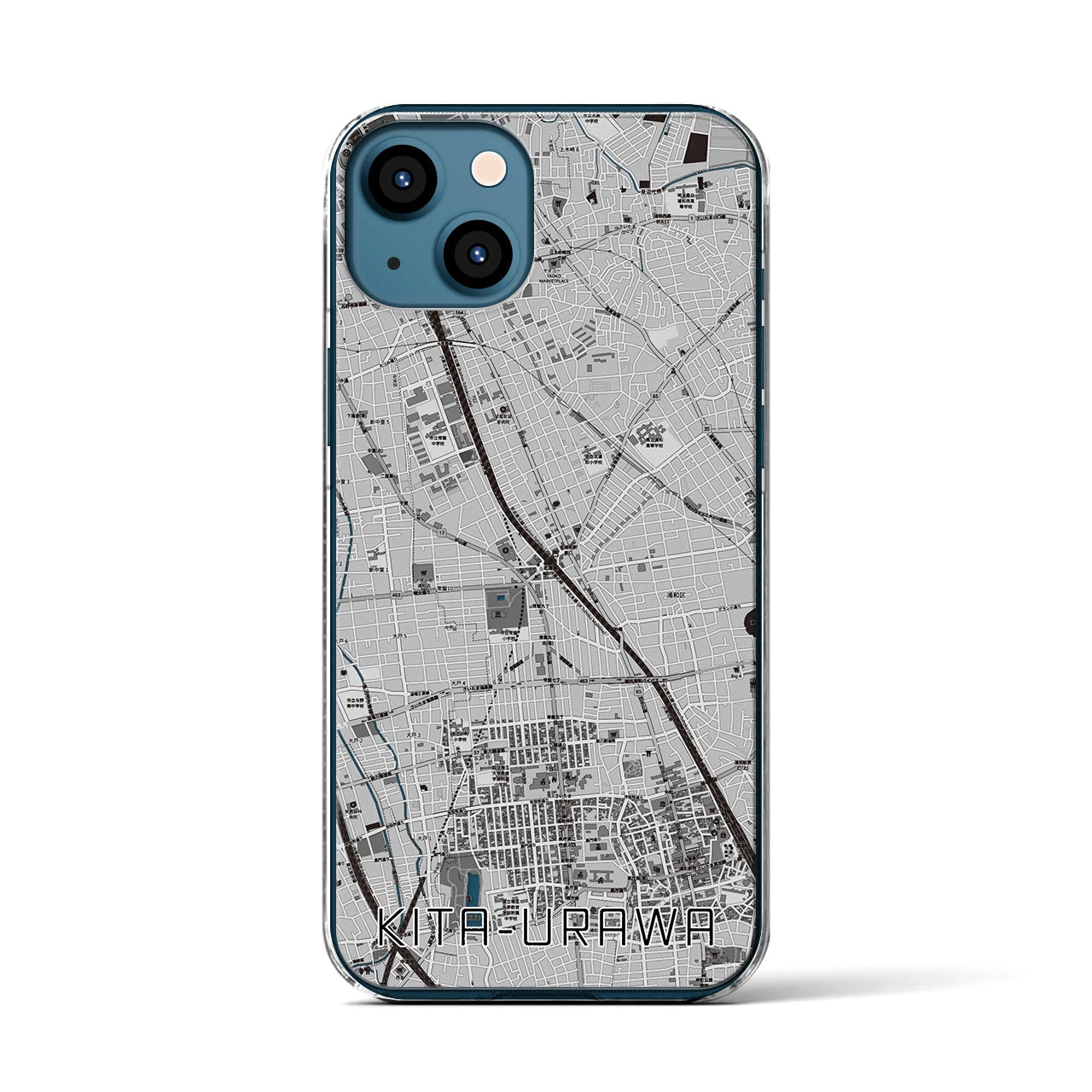 【北浦和(埼玉県)】地図柄iPhoneケース(クリアタイプ)