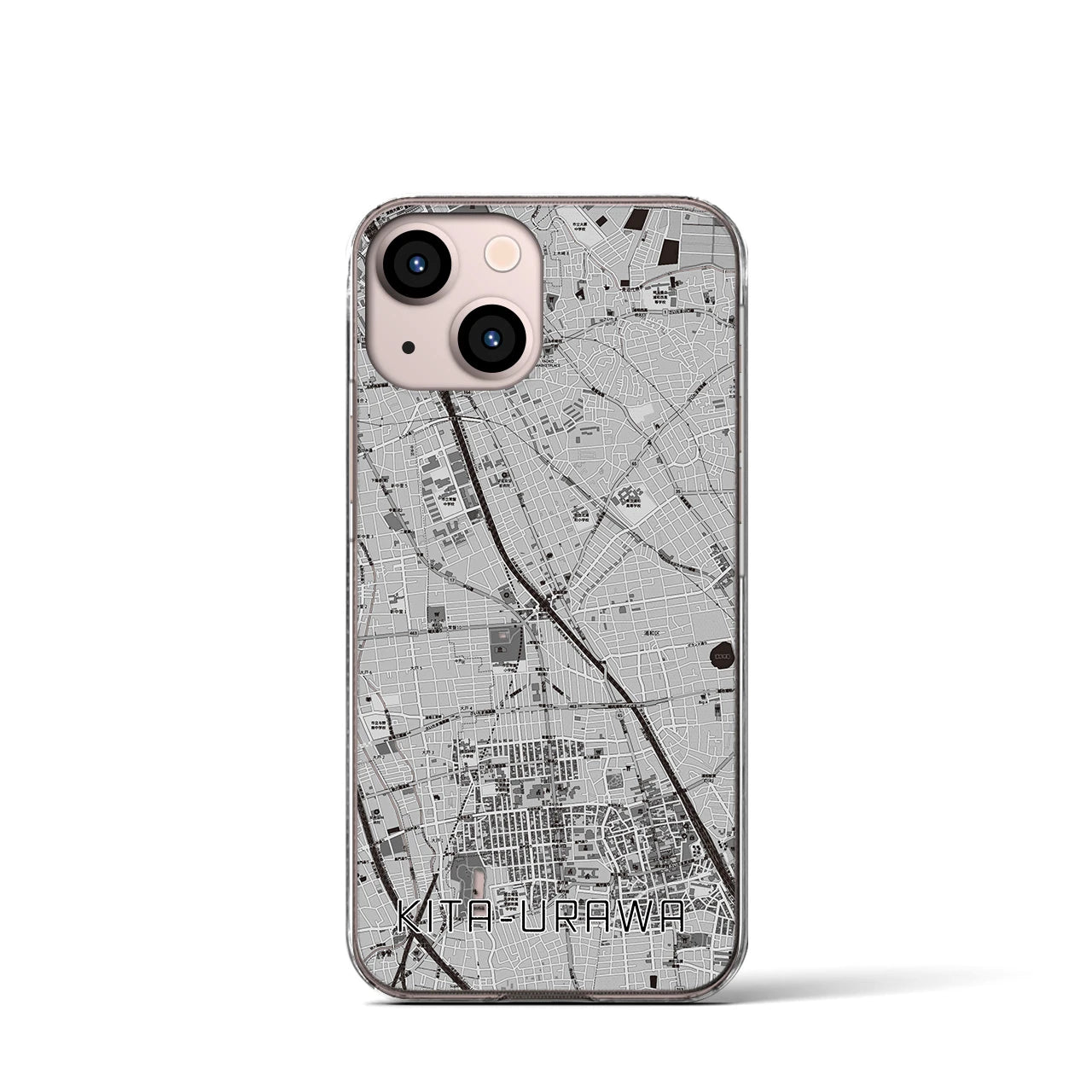 【北浦和(埼玉県)】地図柄iPhoneケース(クリアタイプ)