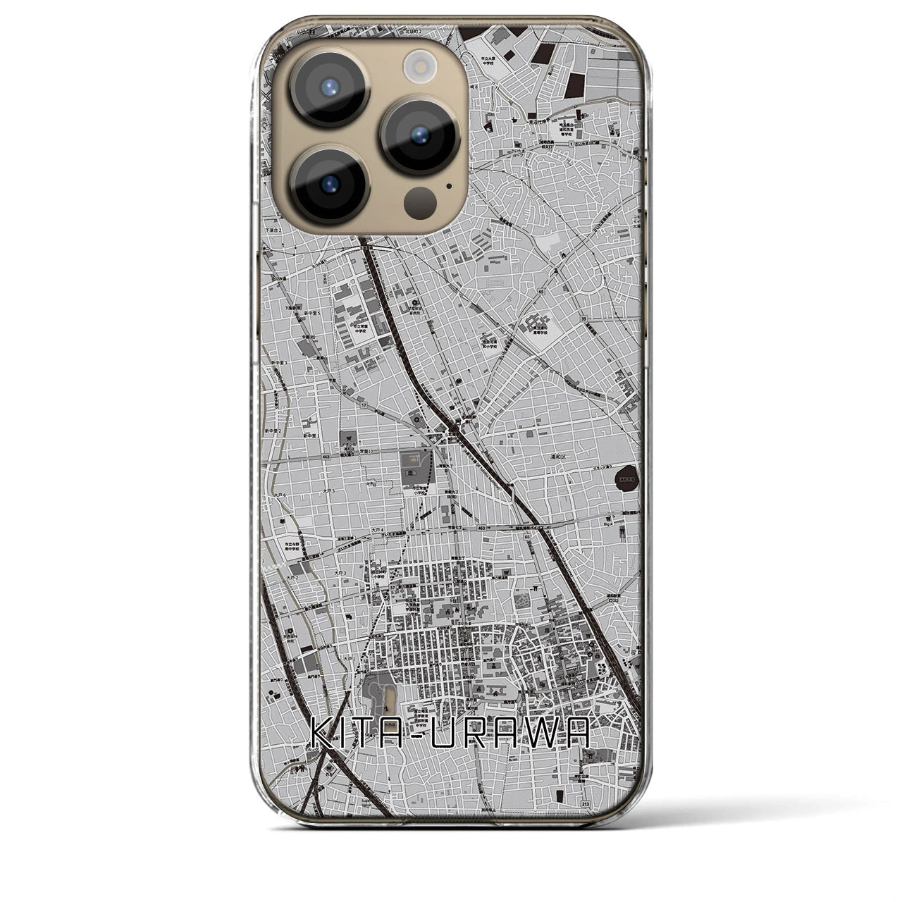 【北浦和(埼玉県)】地図柄iPhoneケース(クリアタイプ)