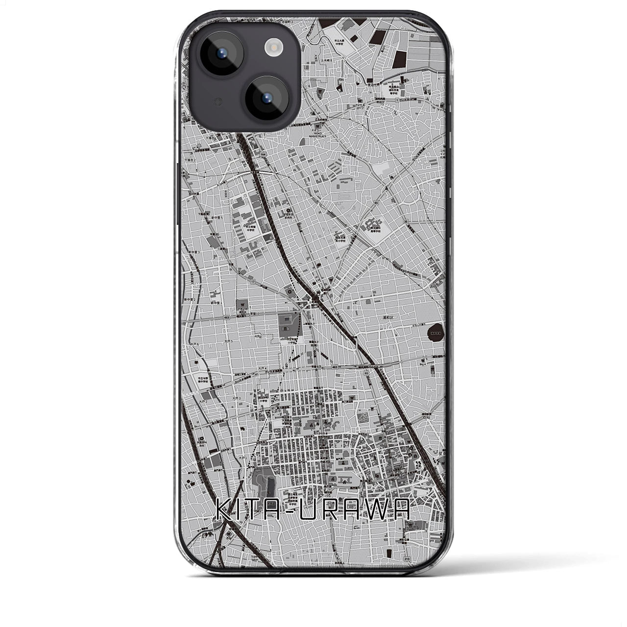 【北浦和(埼玉県)】地図柄iPhoneケース(クリアタイプ)