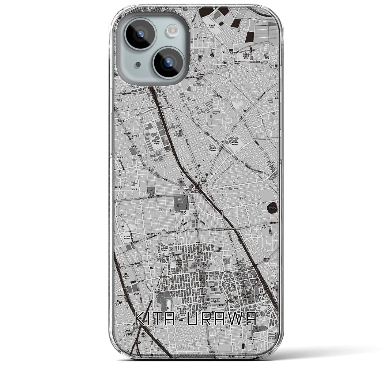 【北浦和(埼玉県)】地図柄iPhoneケース(クリアタイプ)