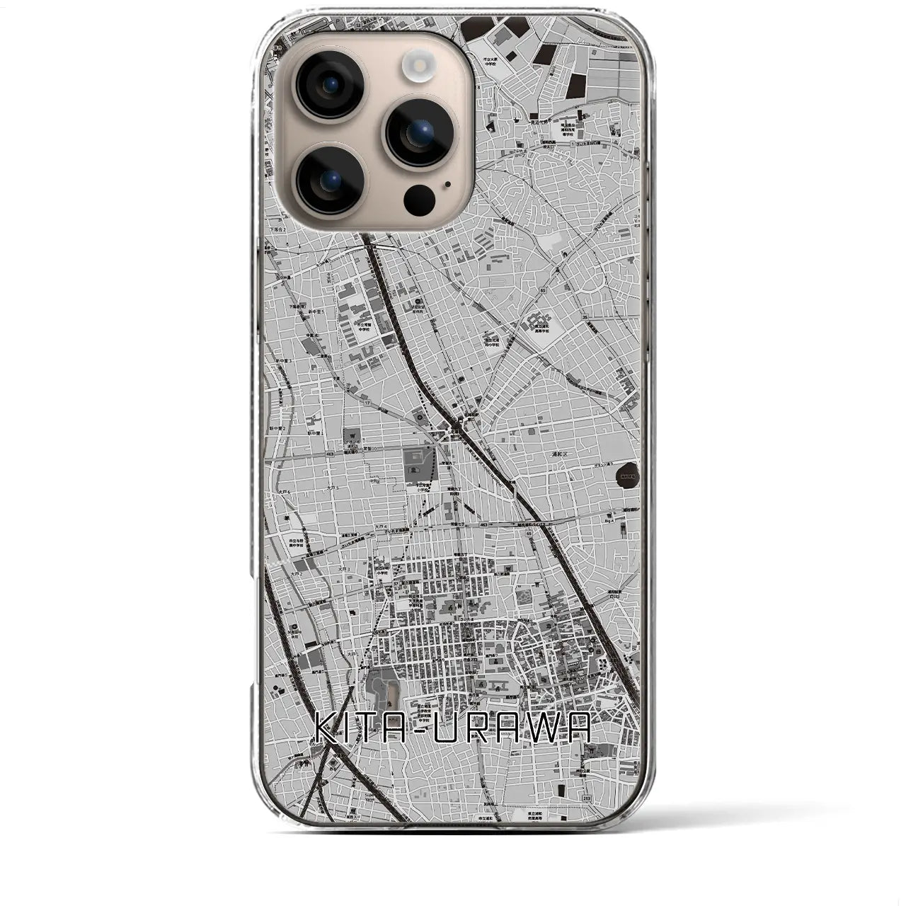 【北浦和(埼玉県)】地図柄iPhoneケース(クリアタイプ)