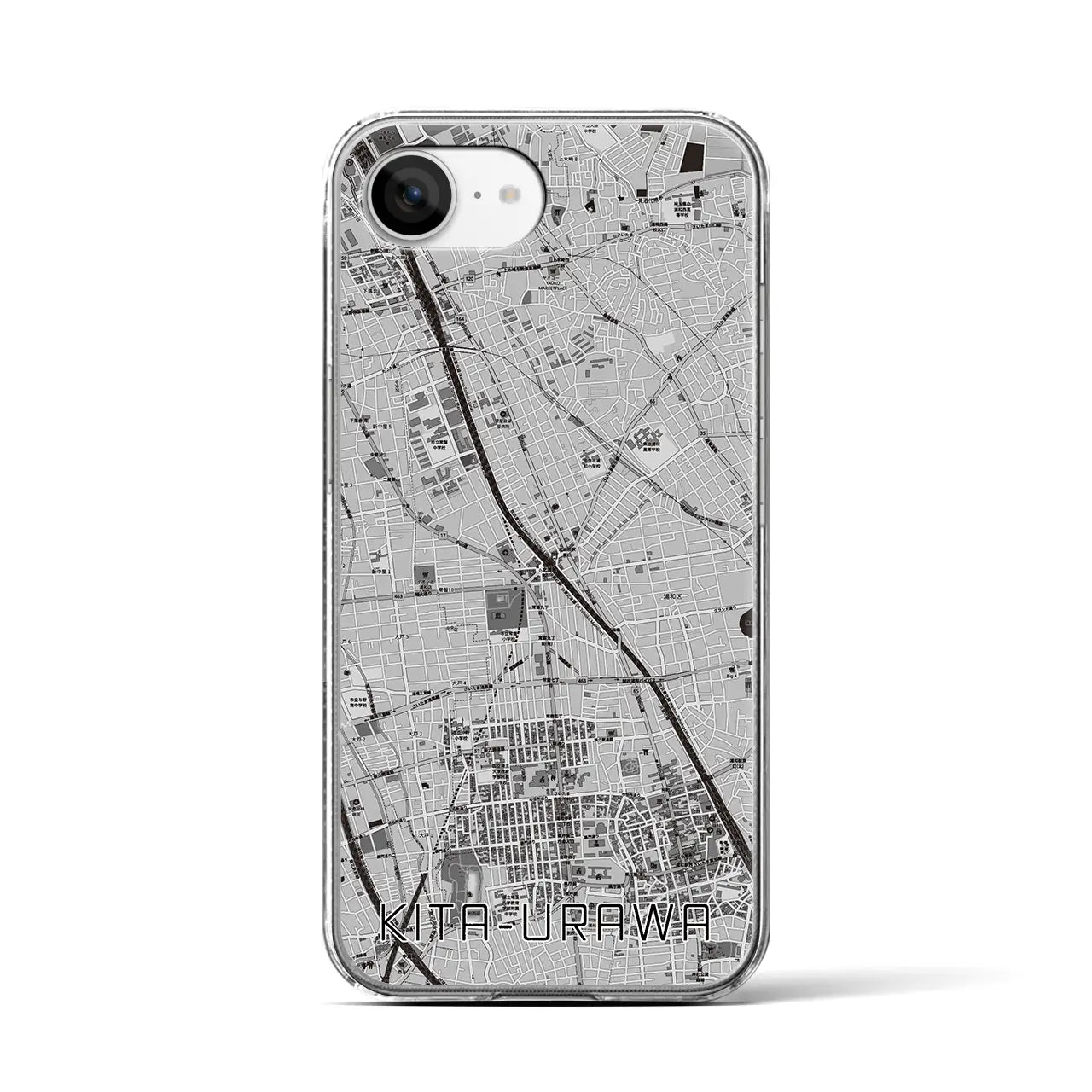 【北浦和(埼玉県)】地図柄iPhoneケース(クリアタイプ)