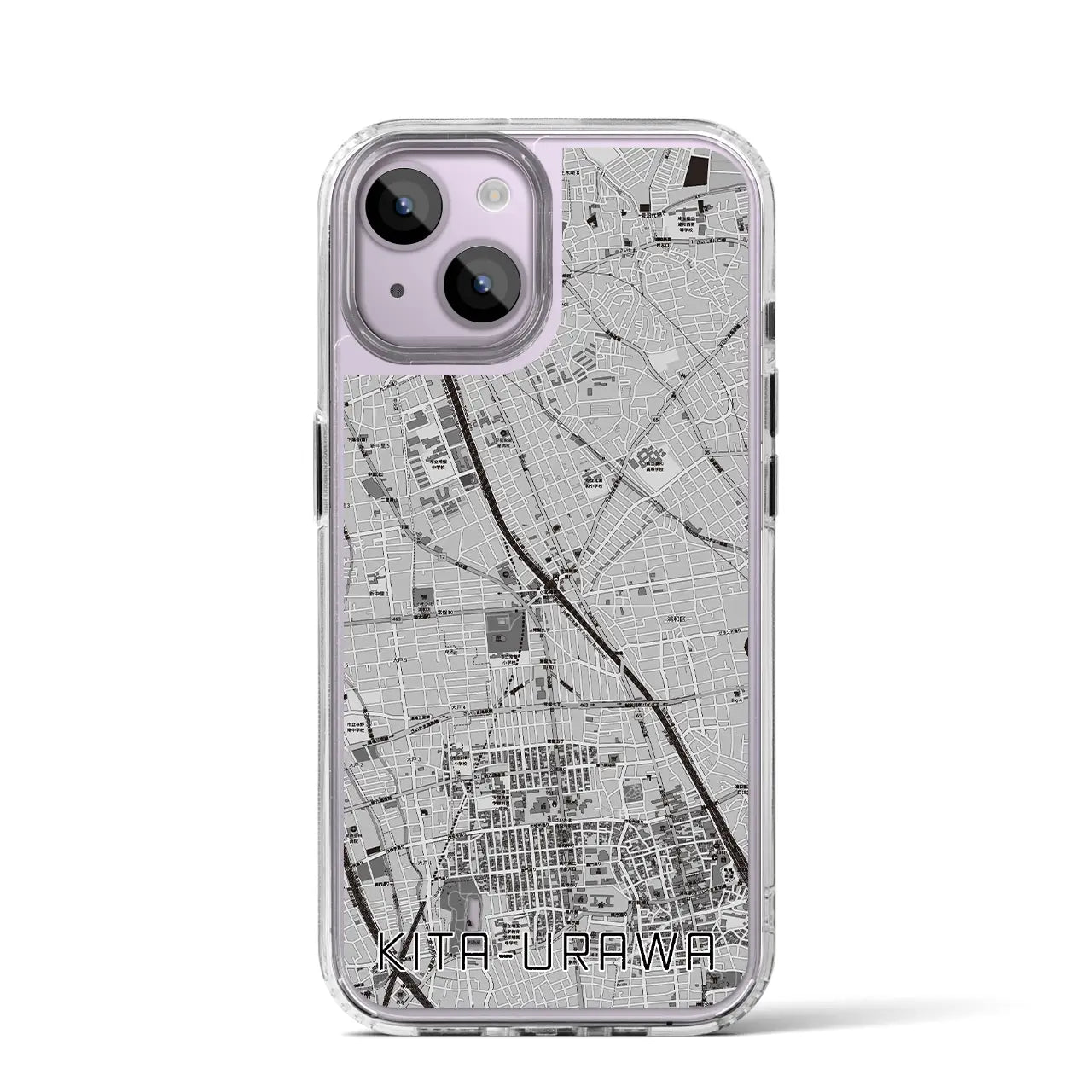 【北浦和(埼玉県)】地図柄iPhoneケース(MagSafeタイプ)