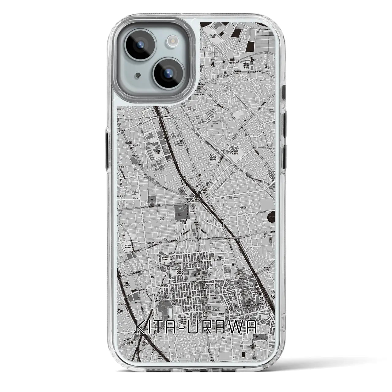 【北浦和(埼玉県)】地図柄iPhoneケース(MagSafeタイプ)