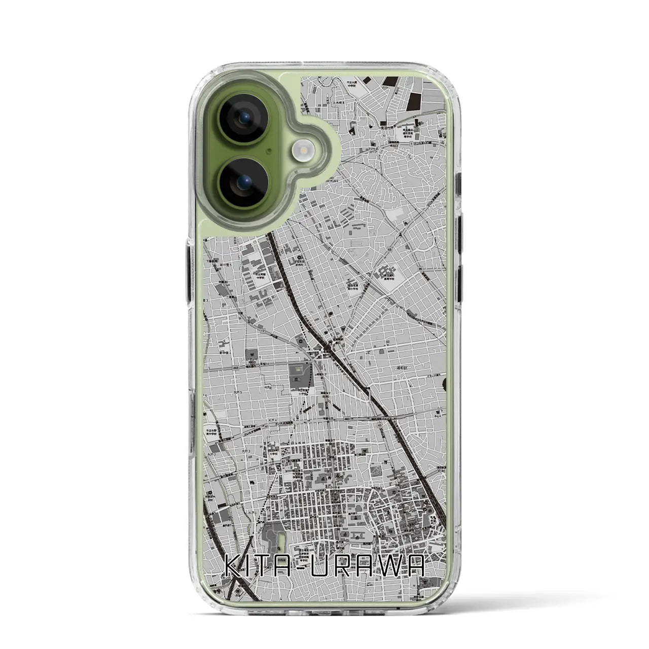 【北浦和(埼玉県)】地図柄iPhoneケース(MagSafeタイプ)