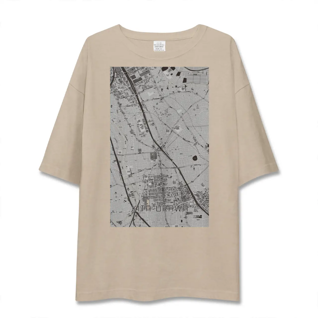 【北浦和(埼玉県)】地図柄ビッグシルエットTシャツ