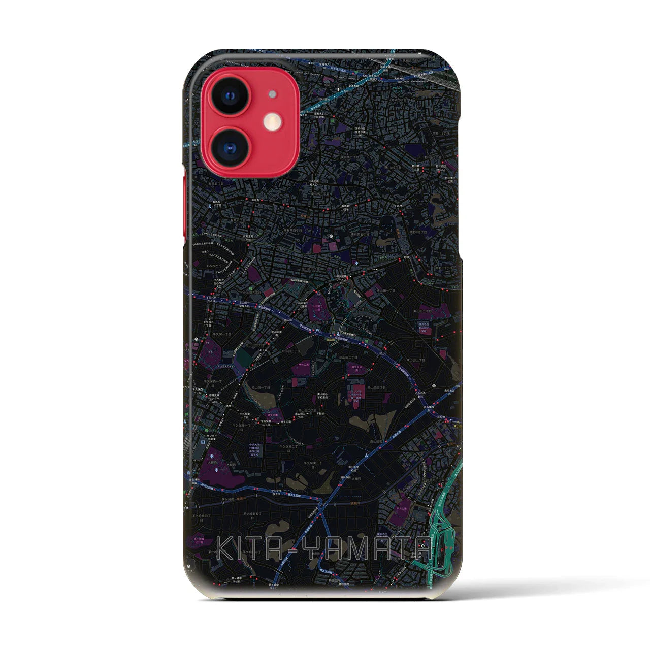 【北山田(神奈川県)】地図柄iPhoneケース(バックカバータイプ)