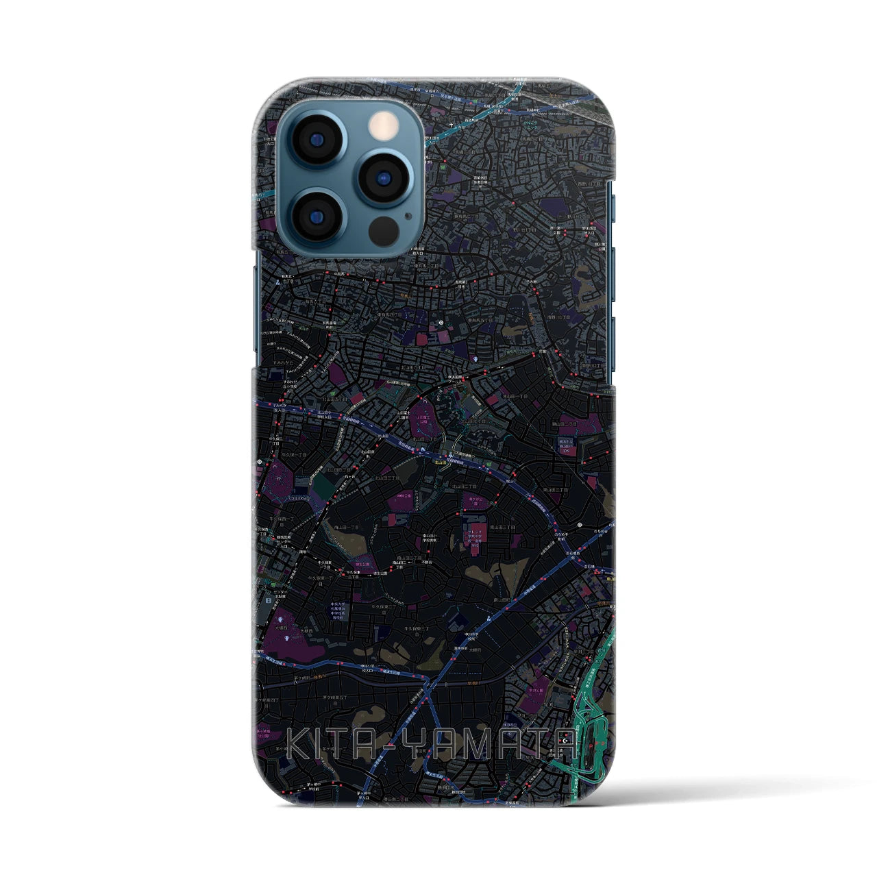 【北山田(神奈川県)】地図柄iPhoneケース(バックカバータイプ)