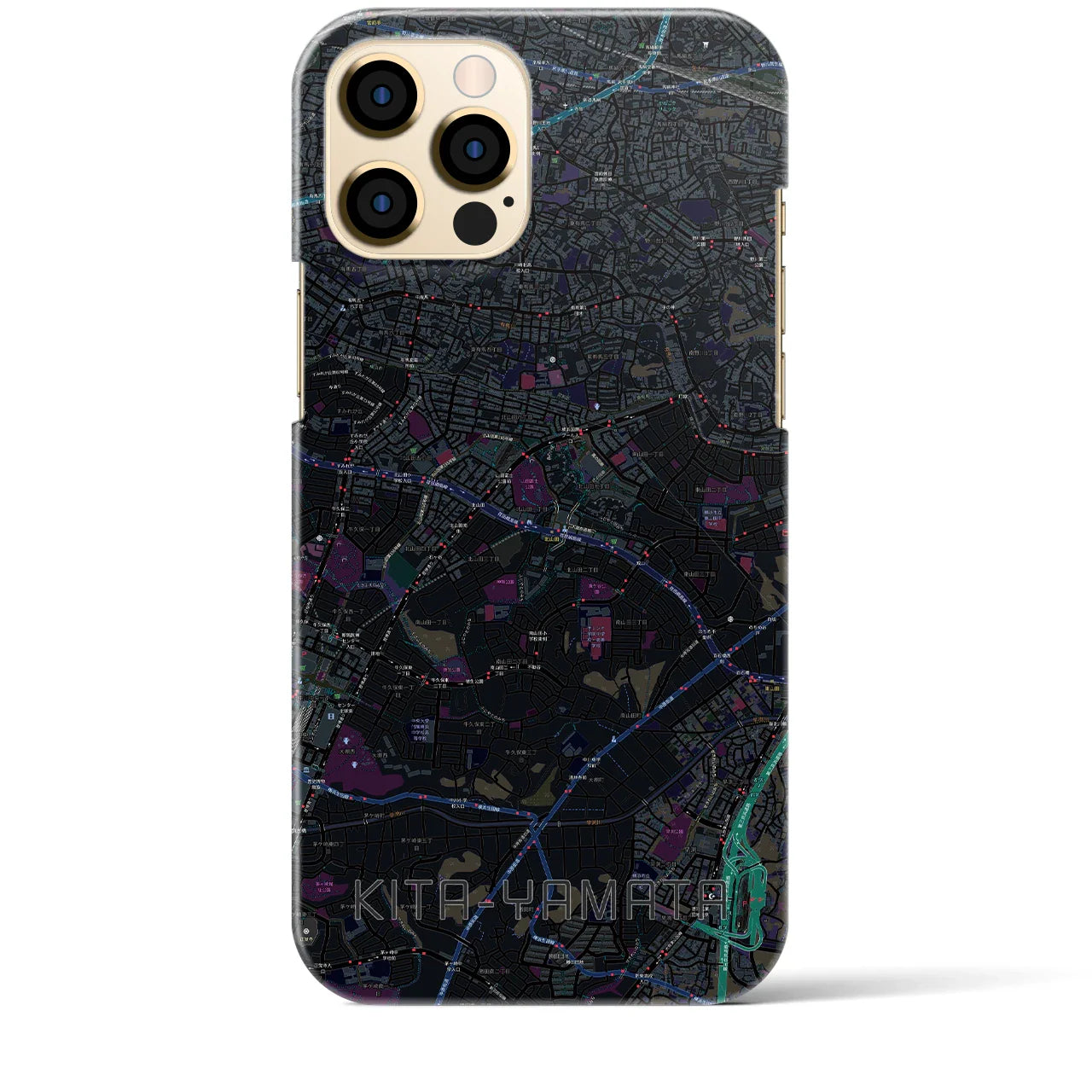 【北山田(神奈川県)】地図柄iPhoneケース(バックカバータイプ)