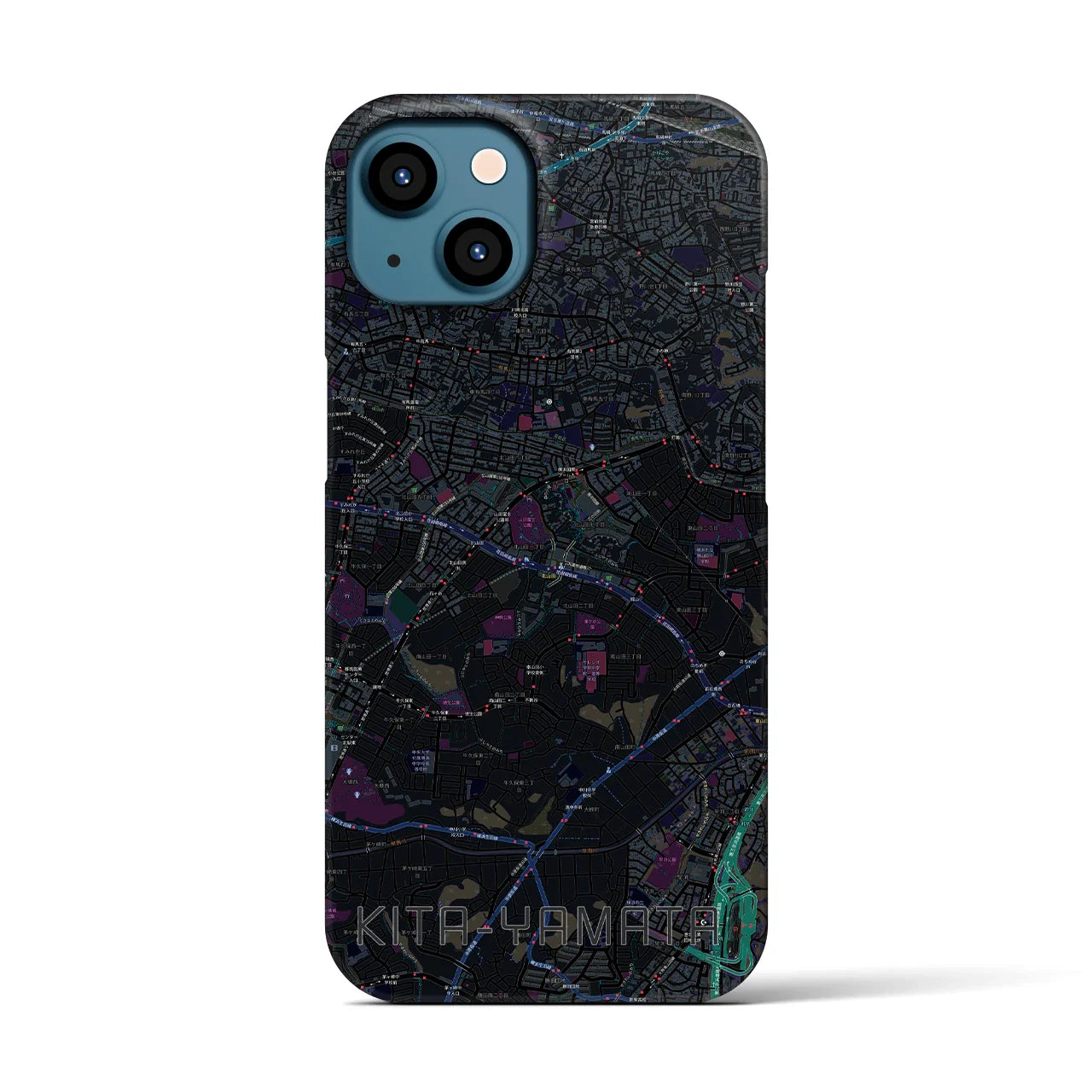 【北山田(神奈川県)】地図柄iPhoneケース(バックカバータイプ)
