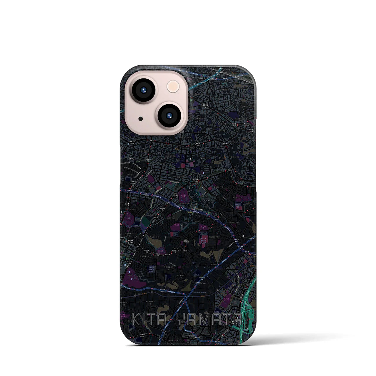【北山田(神奈川県)】地図柄iPhoneケース(バックカバータイプ)