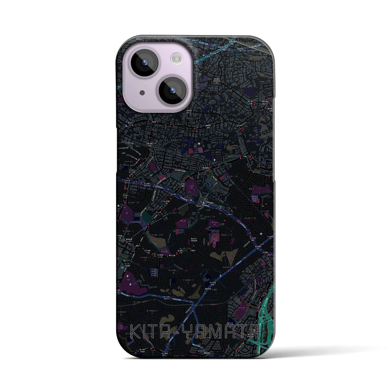 【北山田(神奈川県)】地図柄iPhoneケース(バックカバータイプ)