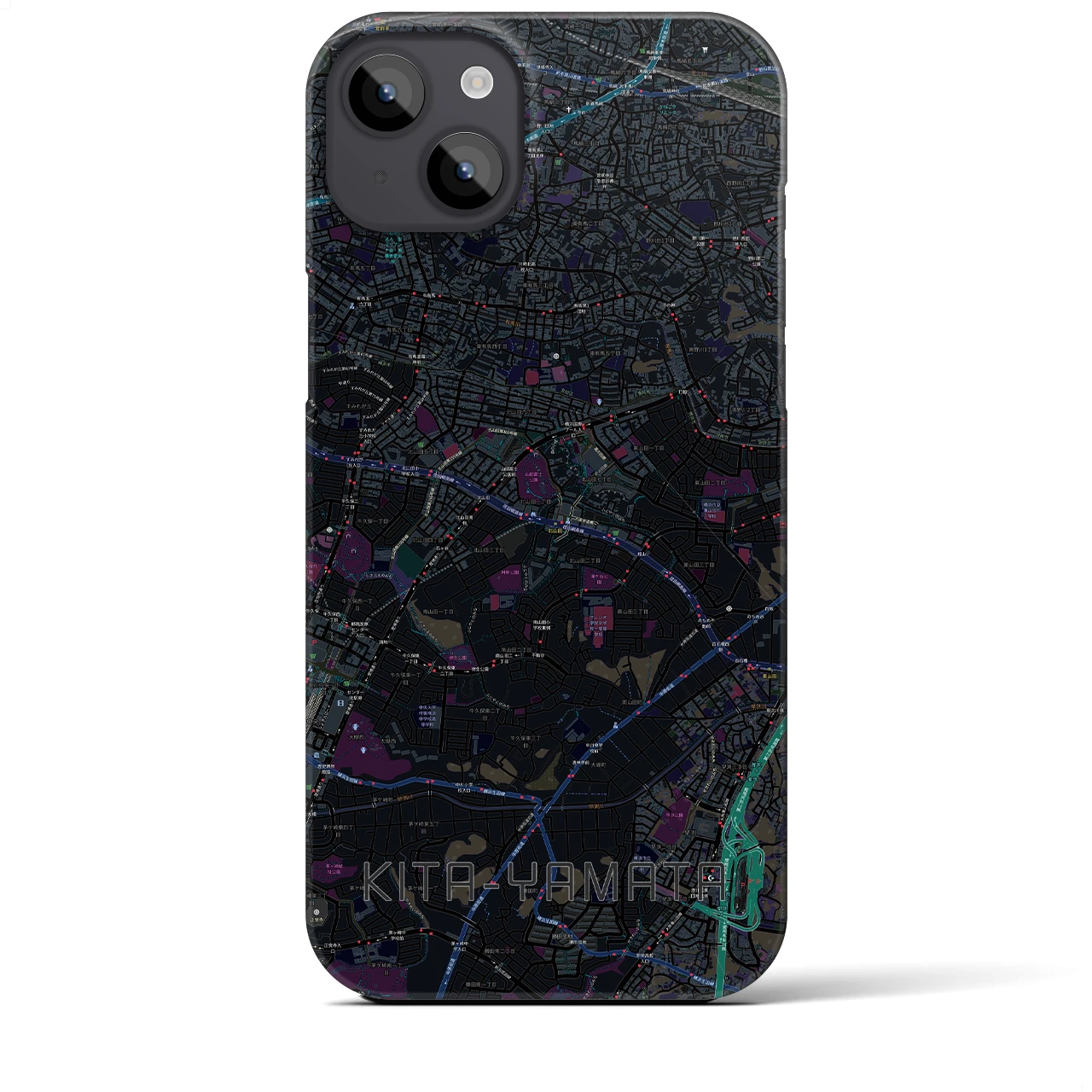 【北山田(神奈川県)】地図柄iPhoneケース(バックカバータイプ)