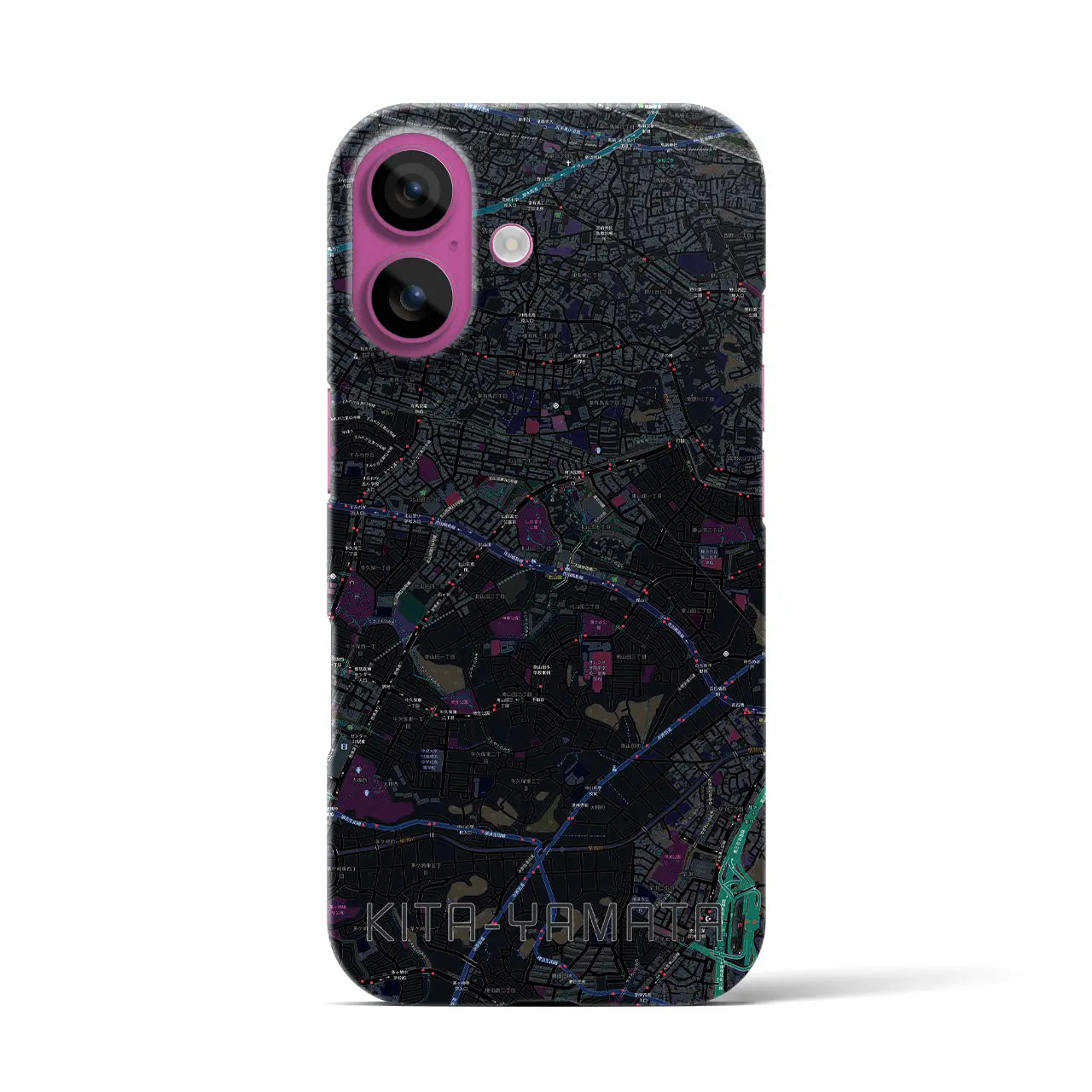 【北山田(神奈川県)】地図柄iPhoneケース(バックカバータイプ)