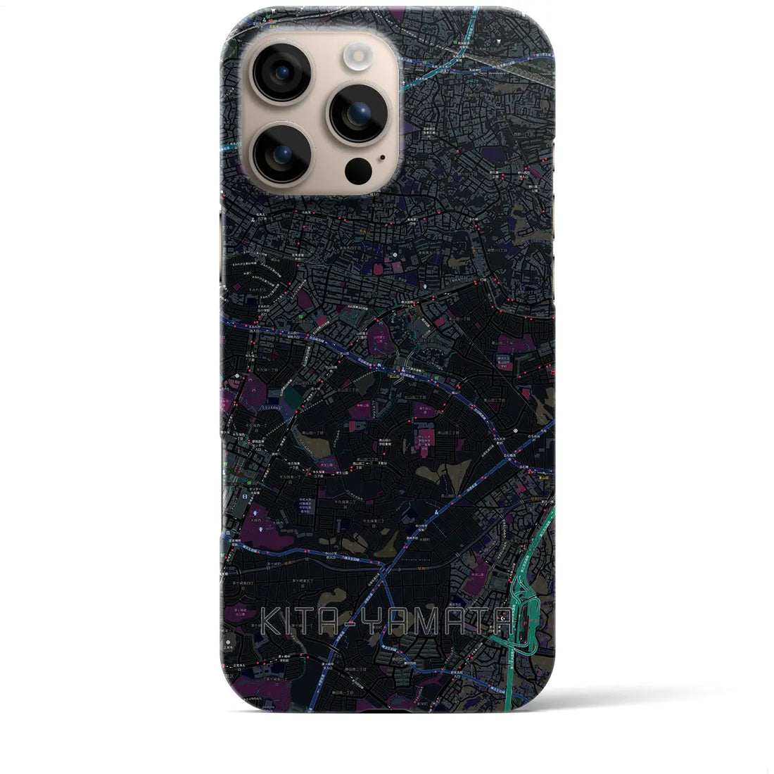 【北山田(神奈川県)】地図柄iPhoneケース(バックカバータイプ)