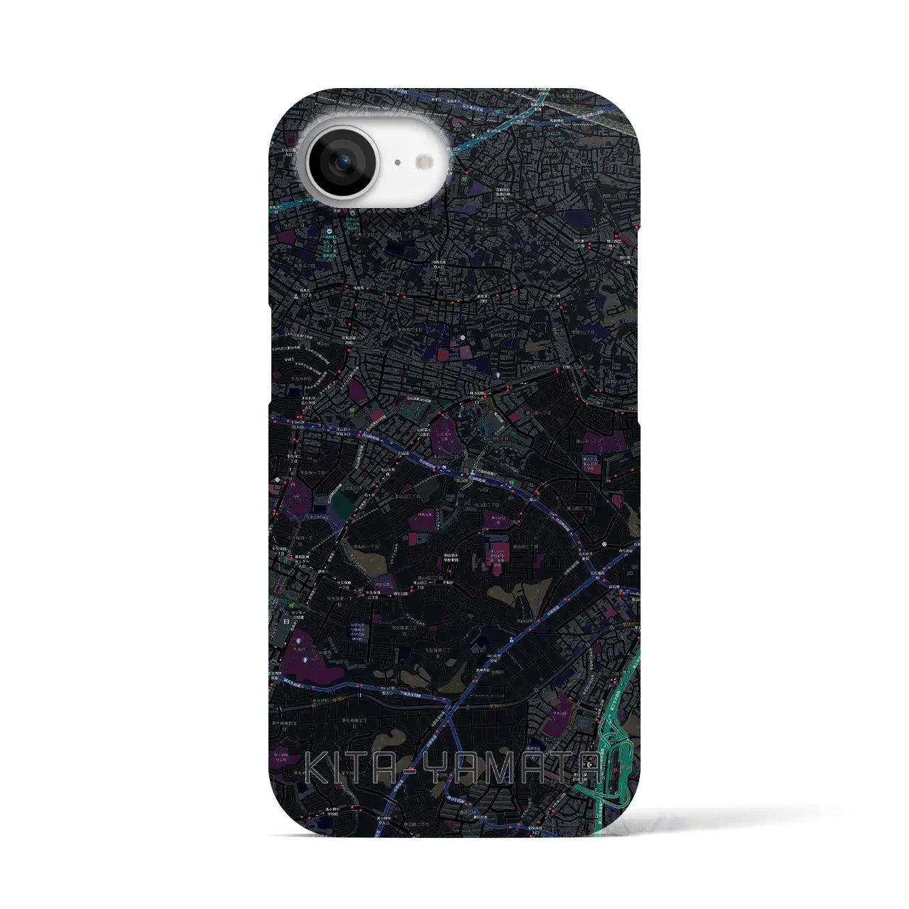 【北山田(神奈川県)】地図柄iPhoneケース(バックカバータイプ)