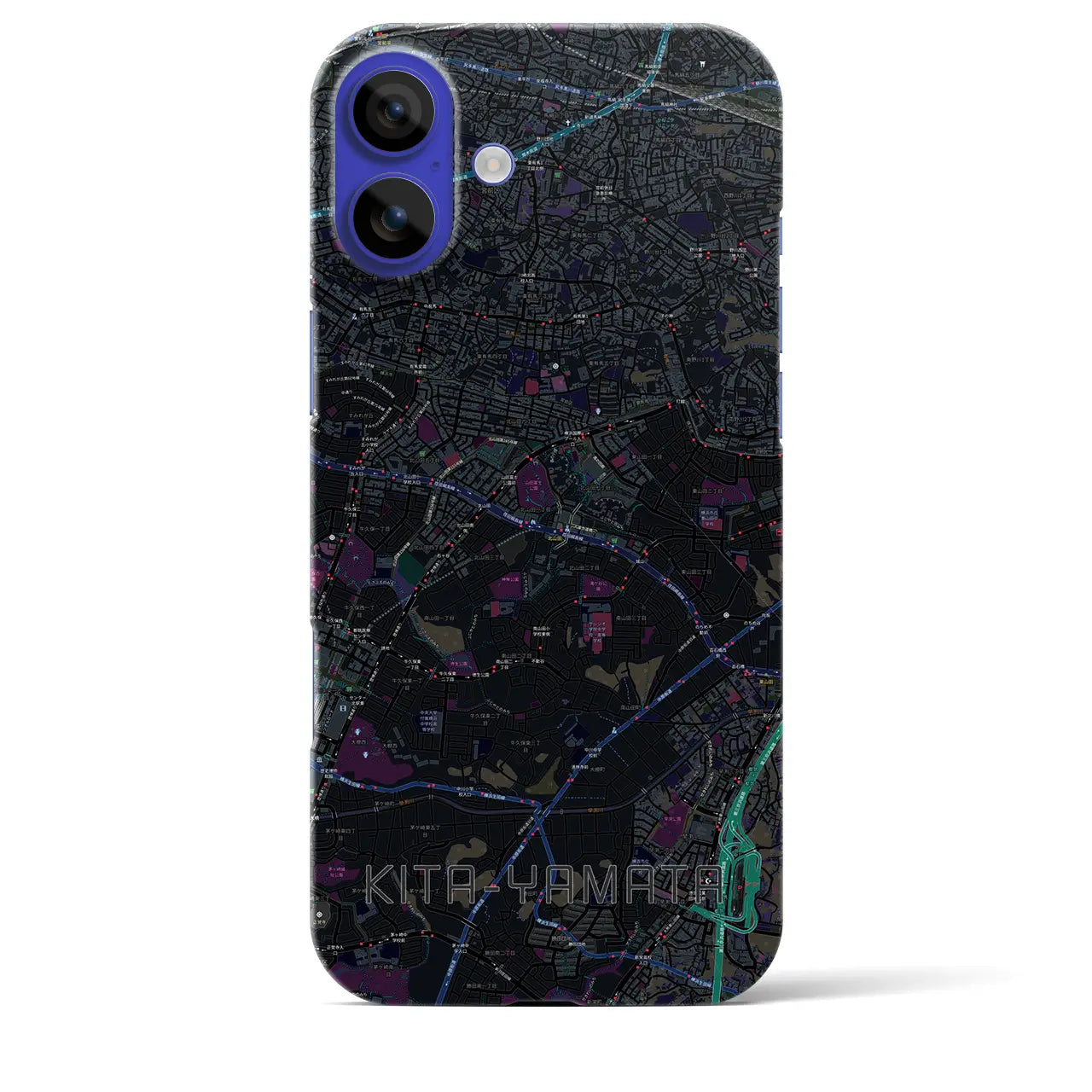 【北山田(神奈川県)】地図柄iPhoneケース(バックカバータイプ)