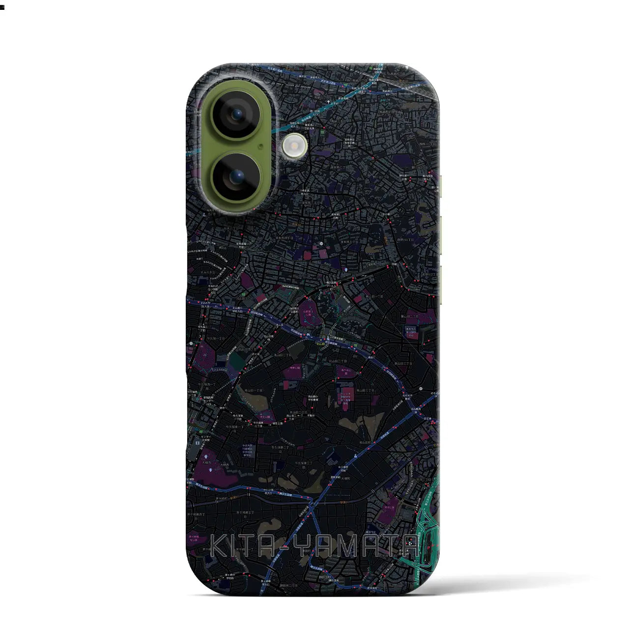 【北山田(神奈川県)】地図柄iPhoneケース(バックカバータイプ)