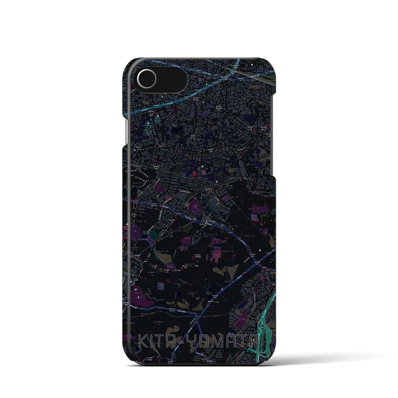 【北山田(神奈川県)】地図柄iPhoneケース(バックカバータイプ)