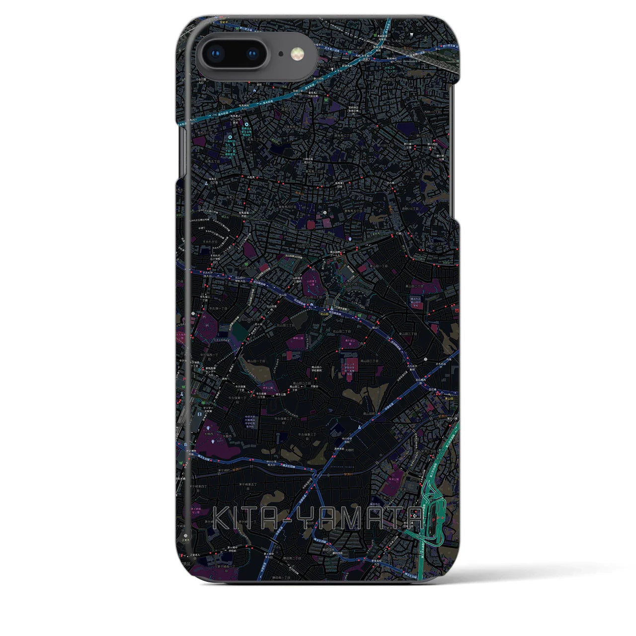 【北山田(神奈川県)】地図柄iPhoneケース(バックカバータイプ)