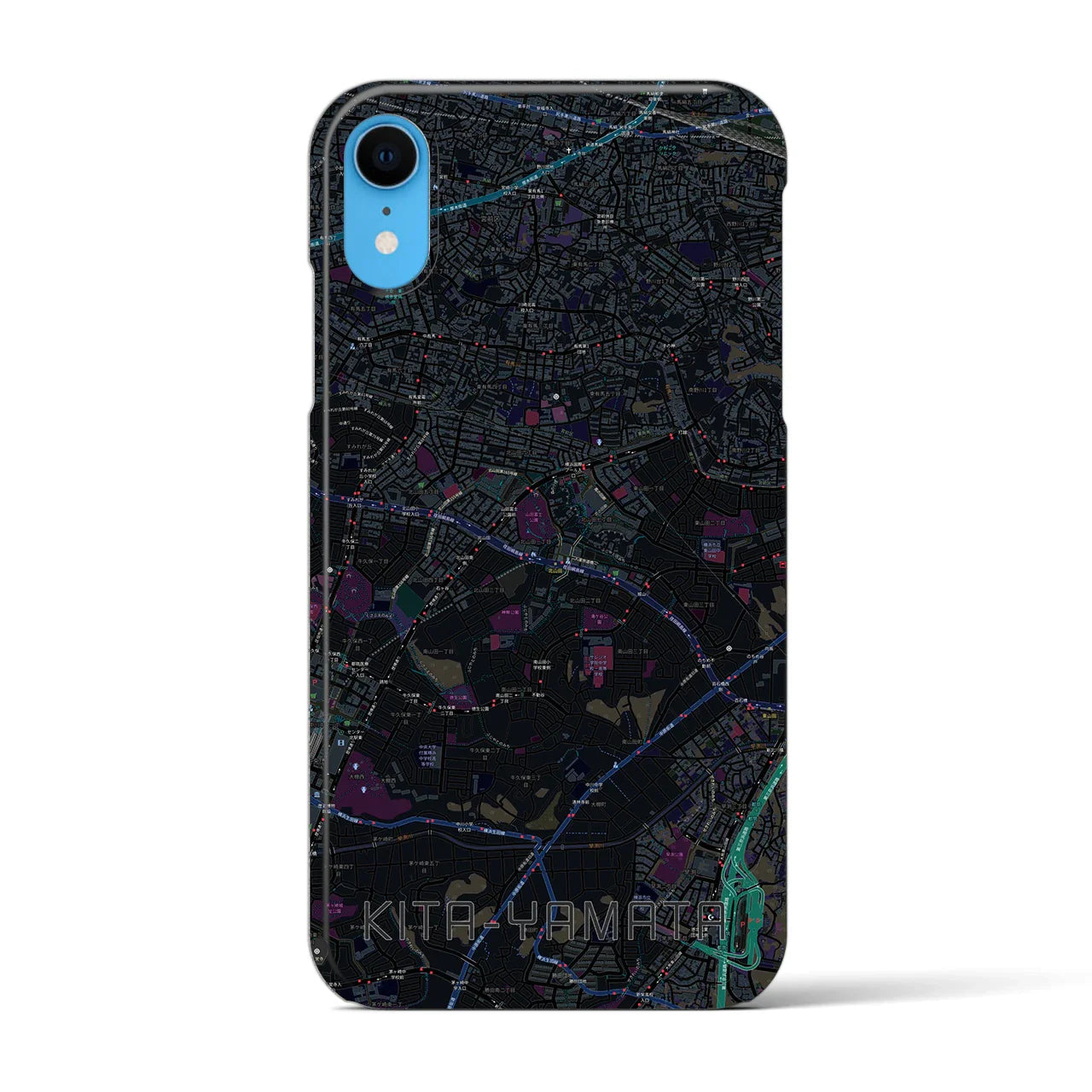 【北山田(神奈川県)】地図柄iPhoneケース(バックカバータイプ)