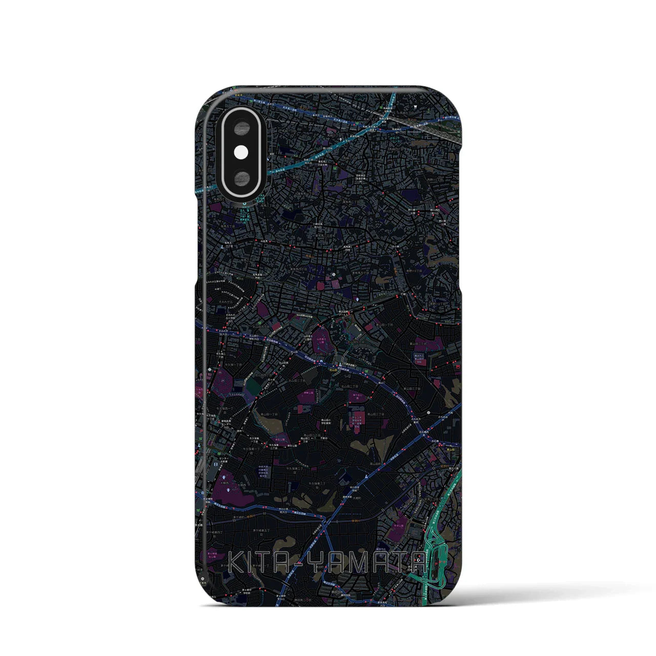 【北山田(神奈川県)】地図柄iPhoneケース(バックカバータイプ)