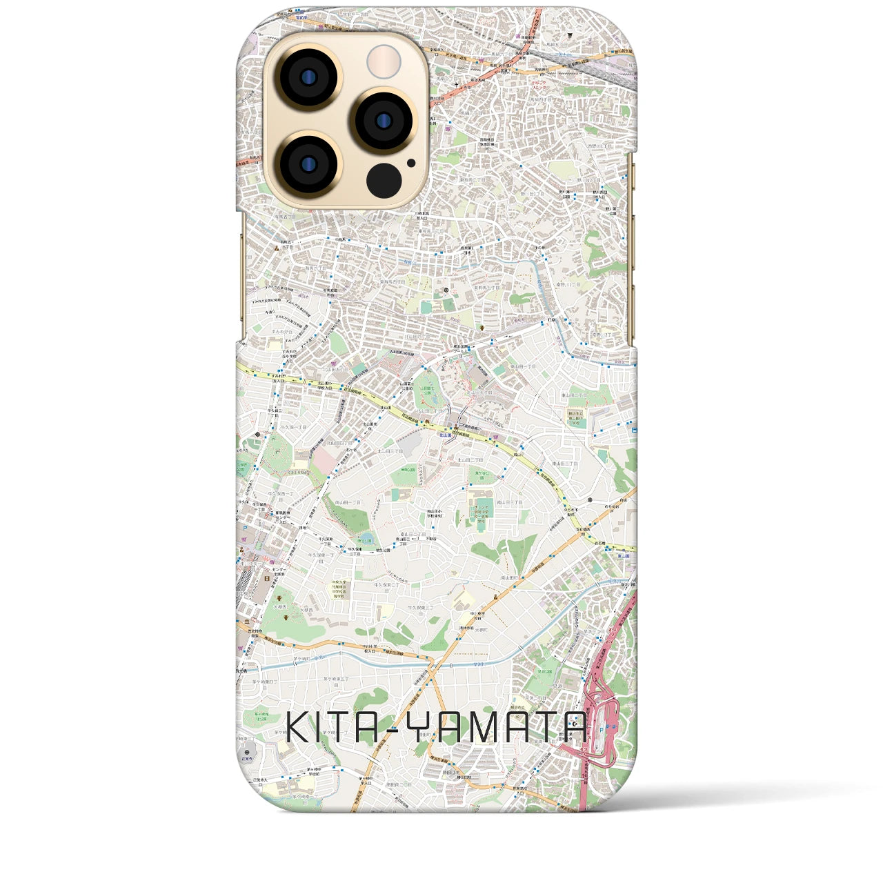 【北山田(神奈川県)】地図柄iPhoneケース(バックカバータイプ)