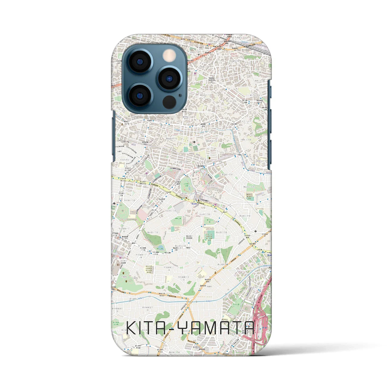 【北山田(神奈川県)】地図柄iPhoneケース(バックカバータイプ)