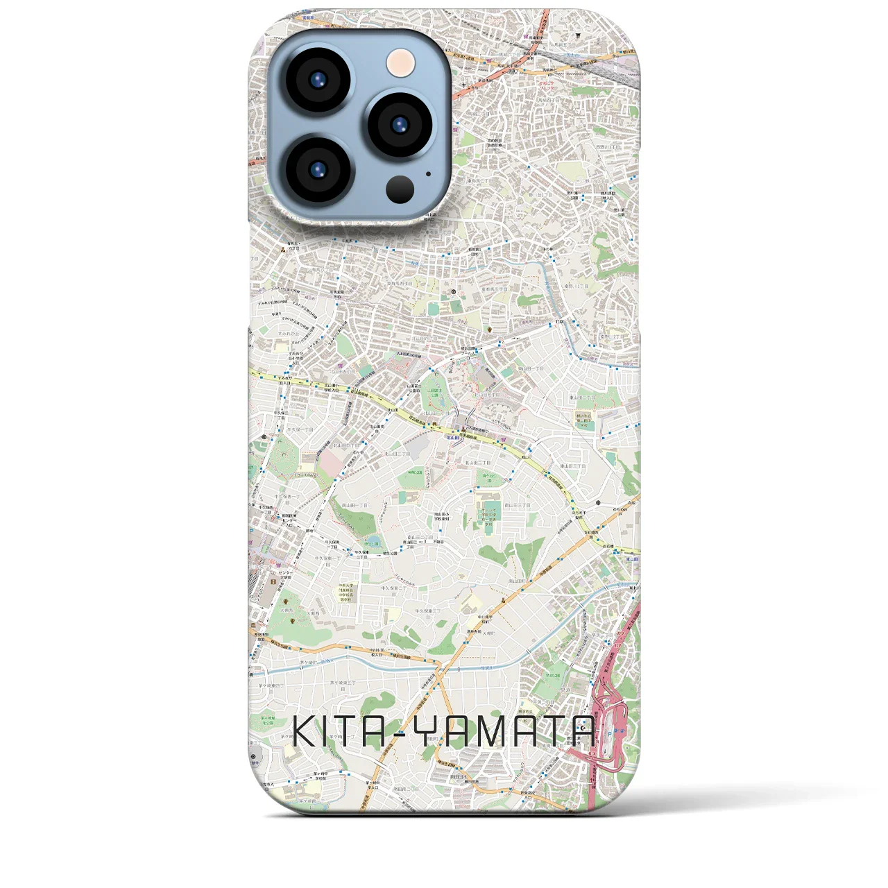 【北山田(神奈川県)】地図柄iPhoneケース(バックカバータイプ)