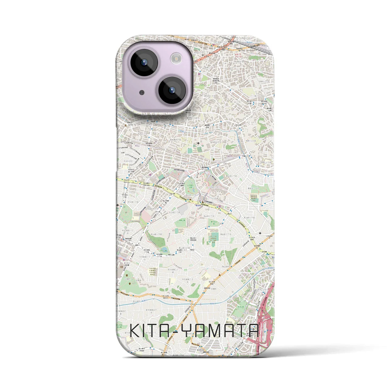 【北山田(神奈川県)】地図柄iPhoneケース(バックカバータイプ)