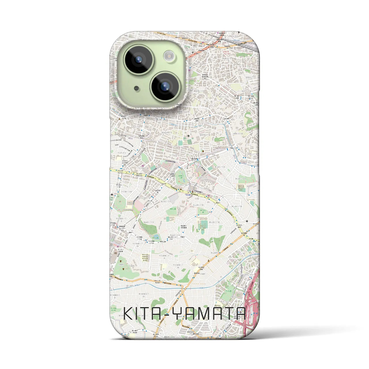 【北山田(神奈川県)】地図柄iPhoneケース(バックカバータイプ)